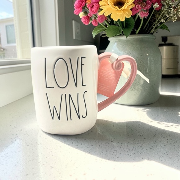 Rae Dunn Other - Rae Dunn ‘Love Wins’ Mug with heart handle - New